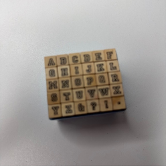 Alphabet Wooden Stamp Set Wood Letters English Language Arts Crafting Crafts NEW - Picture 9 of 10